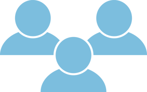 Icon of light blue group, transparent background