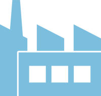 Light Blue Factory Icon Transparent Background