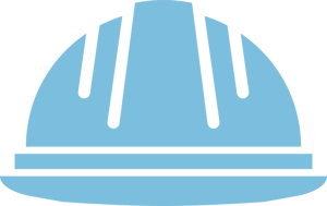 Light Blue Hardhat icon transparent background