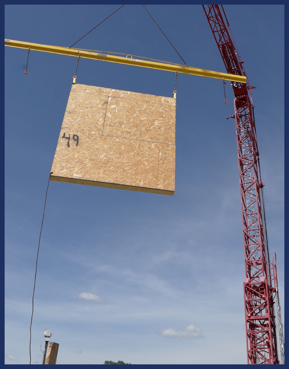 Crane holding material