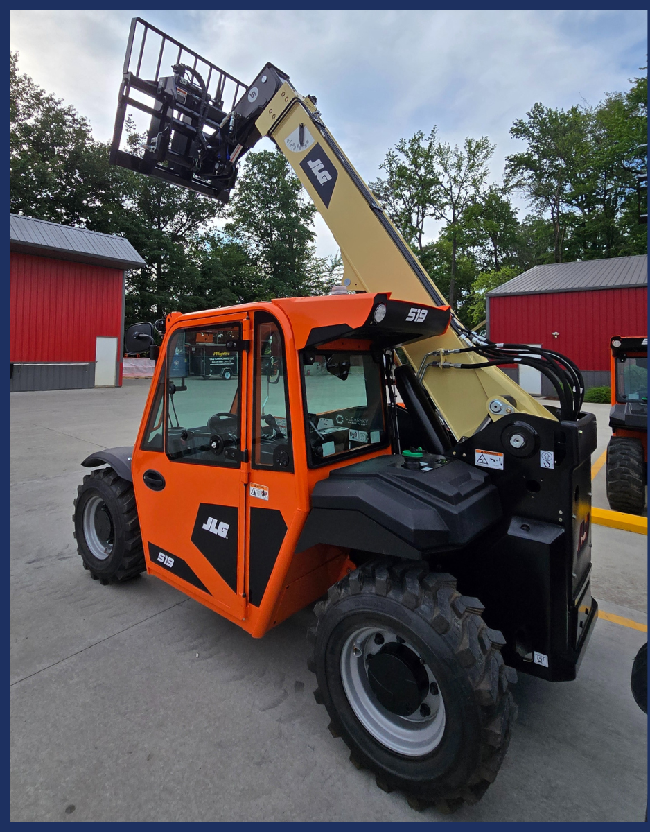 Back of an Orange Forklift